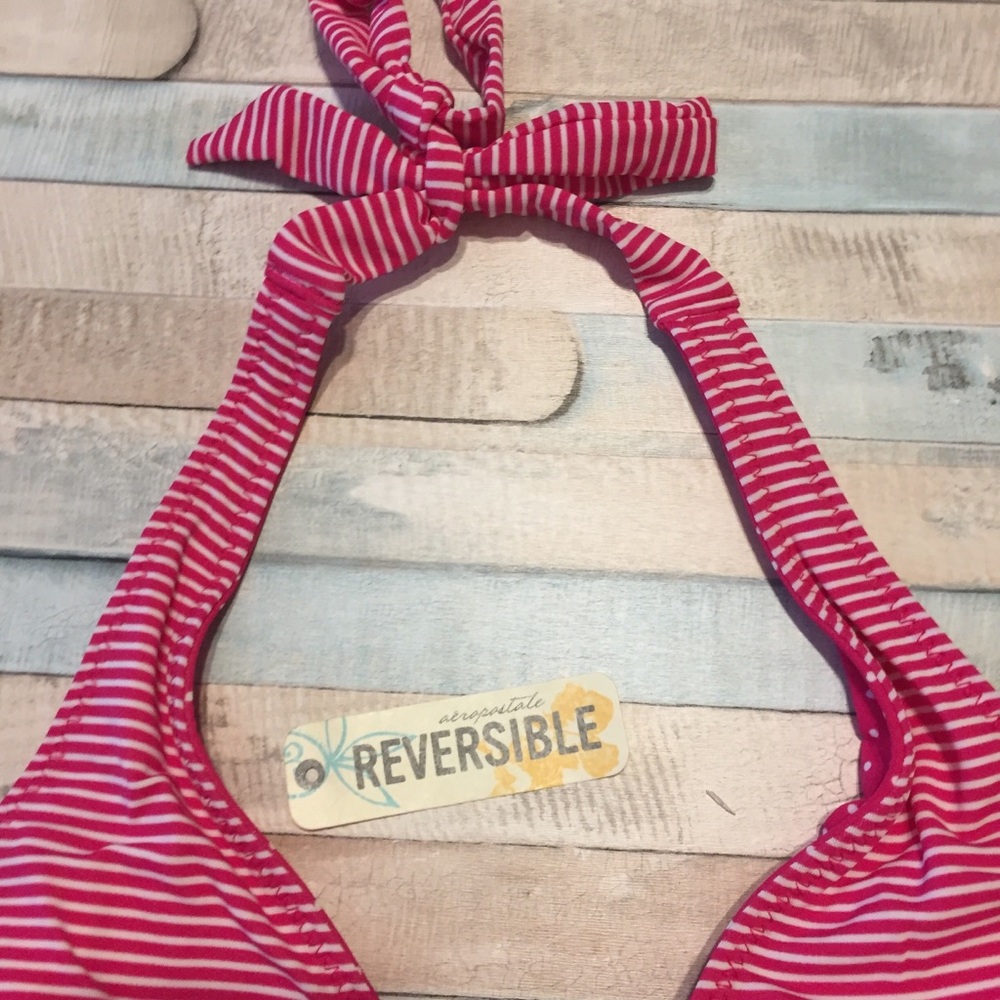 NWT Aeropostale Reversible Polka & Stripes Bikini - Picture 4 of 7